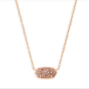Kendra Scott Elisa Necklace in Rose Gold Drusy